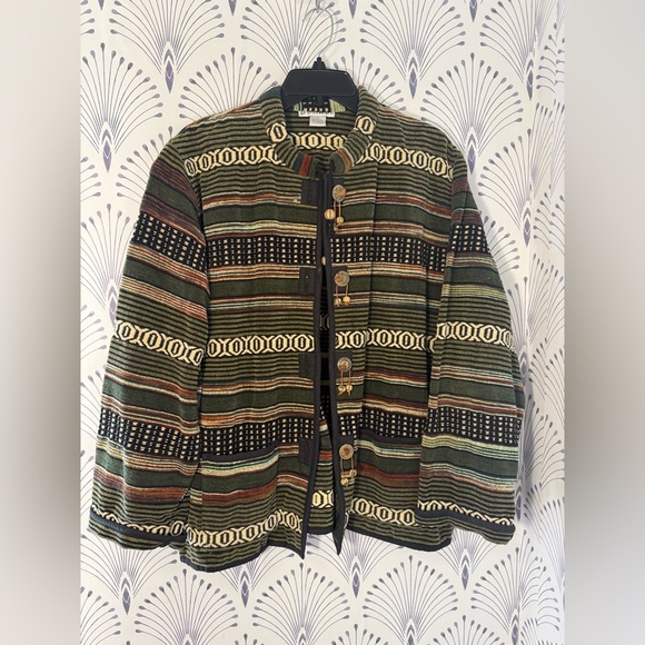 Dressbarn Multicolor Patterned 90s jacket womens size XL - Picture 5 of 7